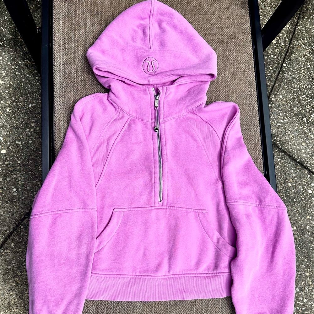 Lululemon Pink Scuba Oversized Half Zip Hoodie